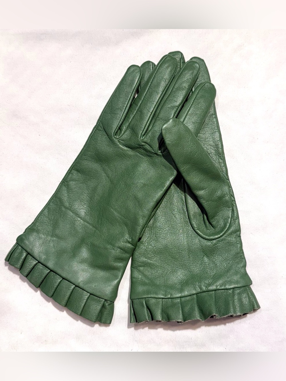 MIXIT Dark Green Leather Gloves